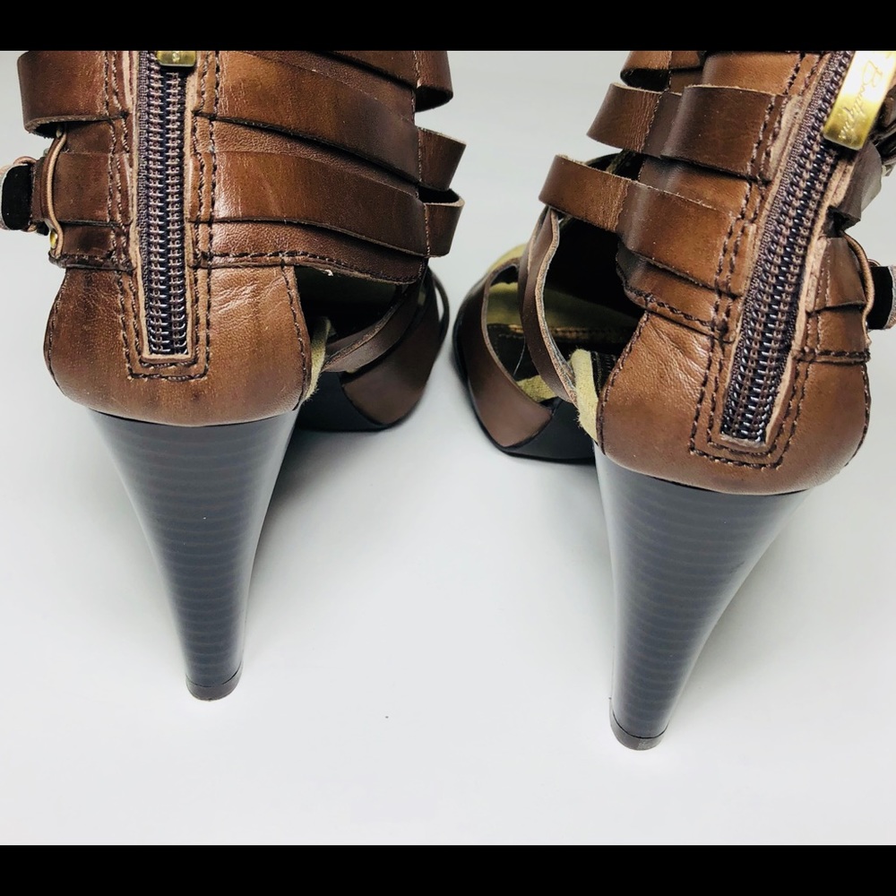 FIRM Sam Edelman Shane Strap Sandal Brown Heel - Picture 4 of 8